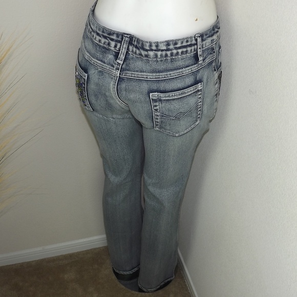 Aquatic Light Wash Blue Denim Jeans - Picture 6 of 7